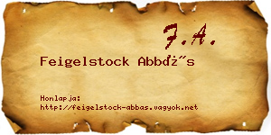 Feigelstock Abbás névjegykártya